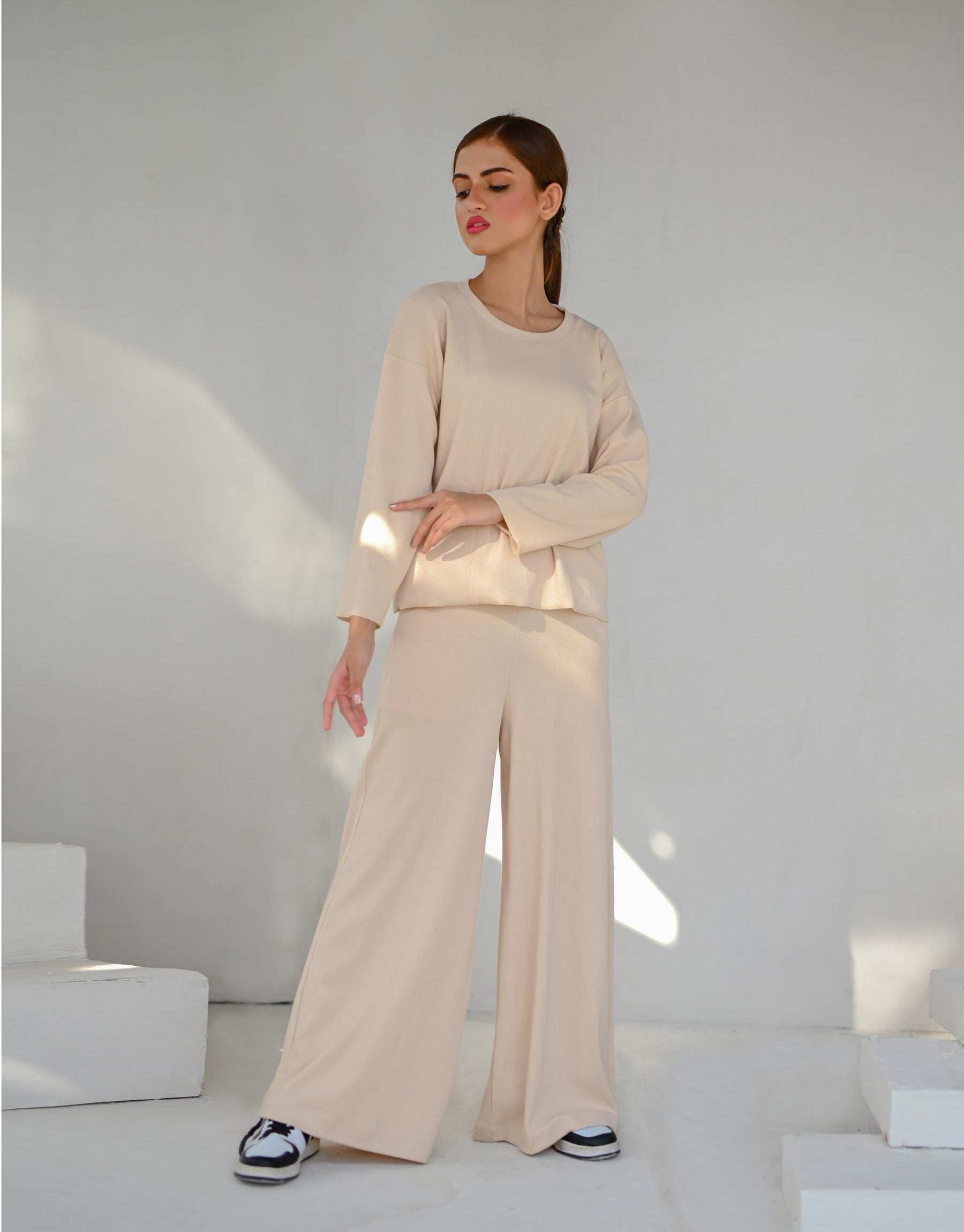 Beige Knit Co-Ord