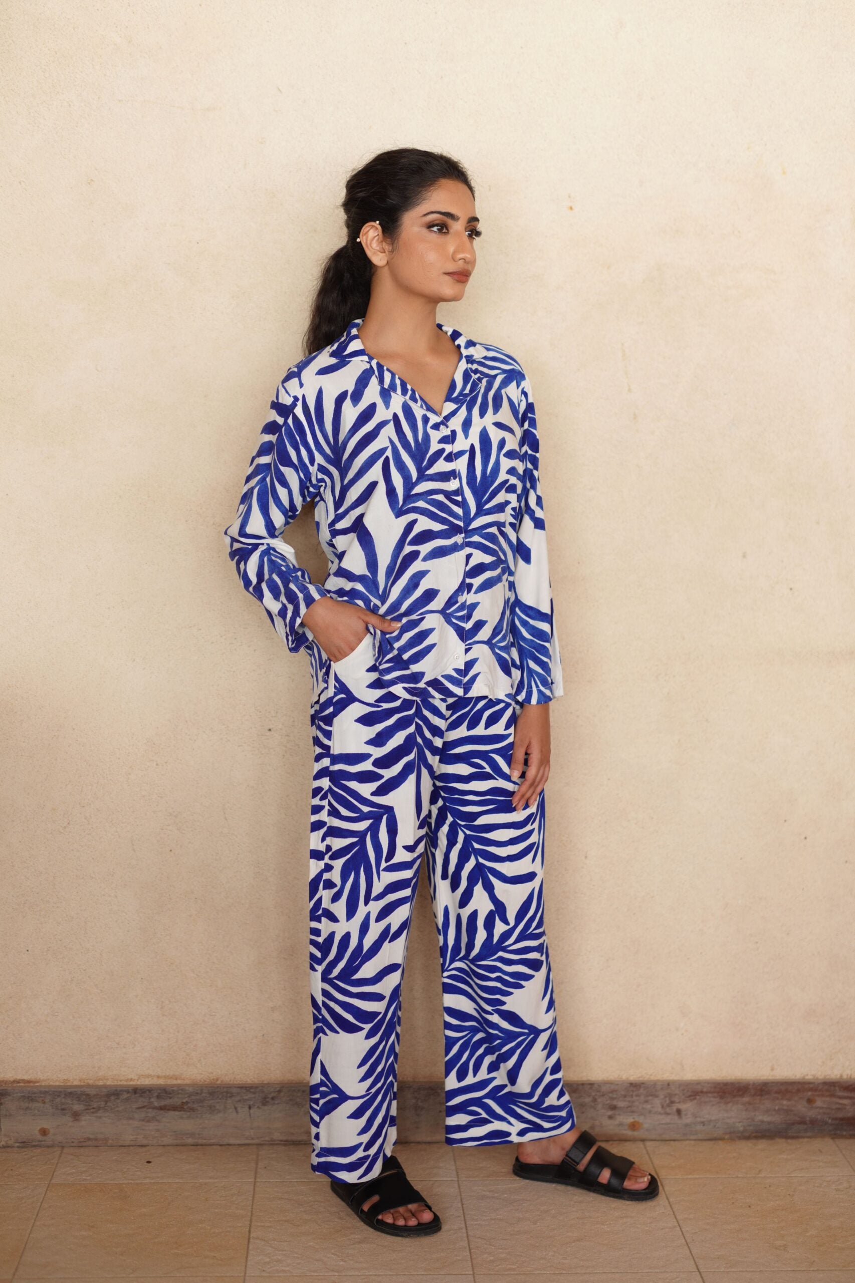 Mosaic Leaf Pajama Set- Her