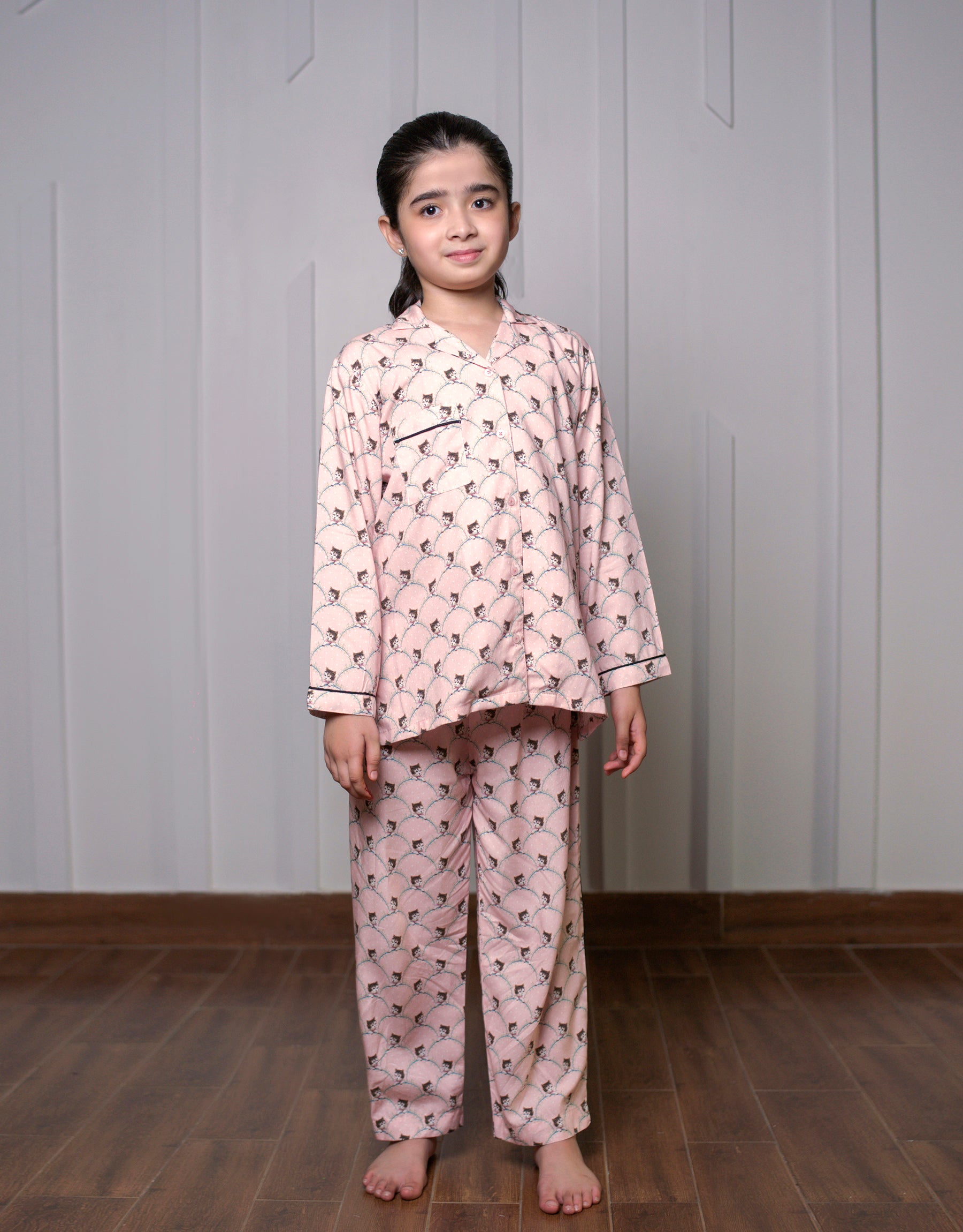 Pink Paws Pajama Set - Kids