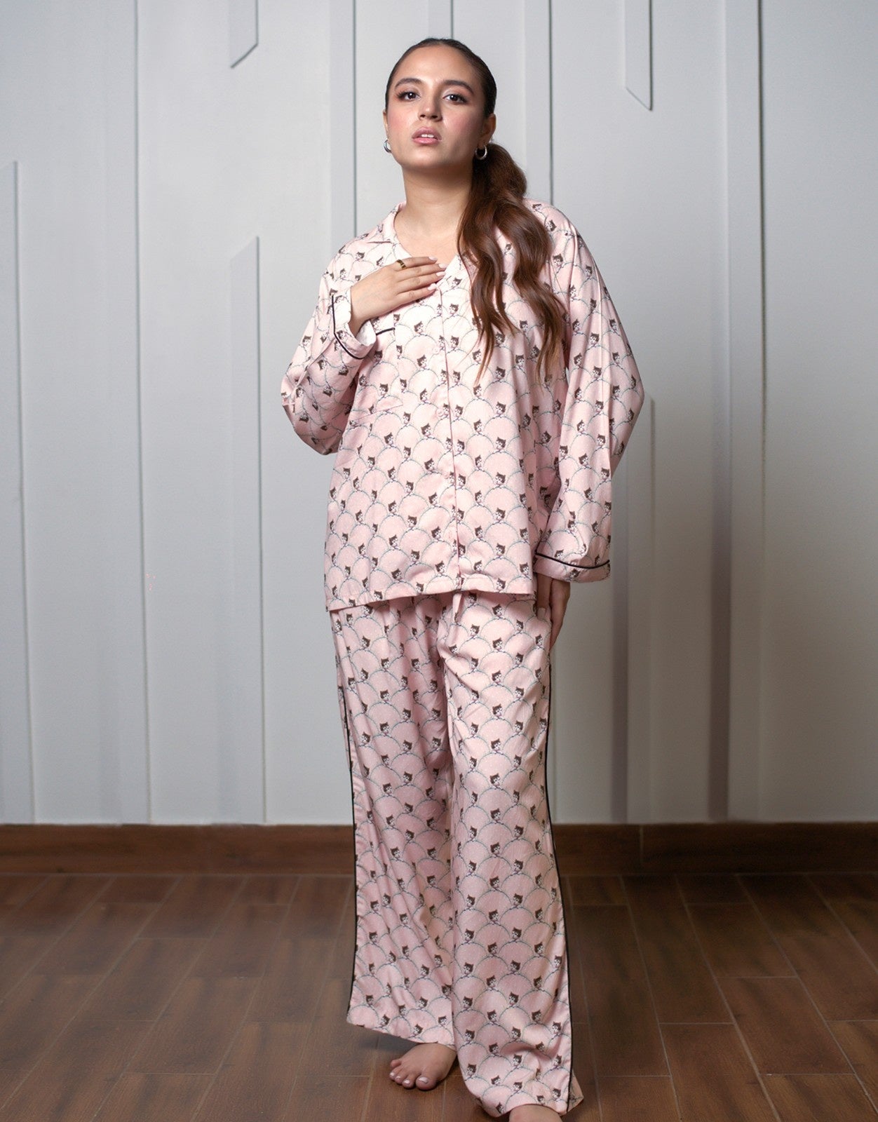 Pink Paws Pajama Set - Her