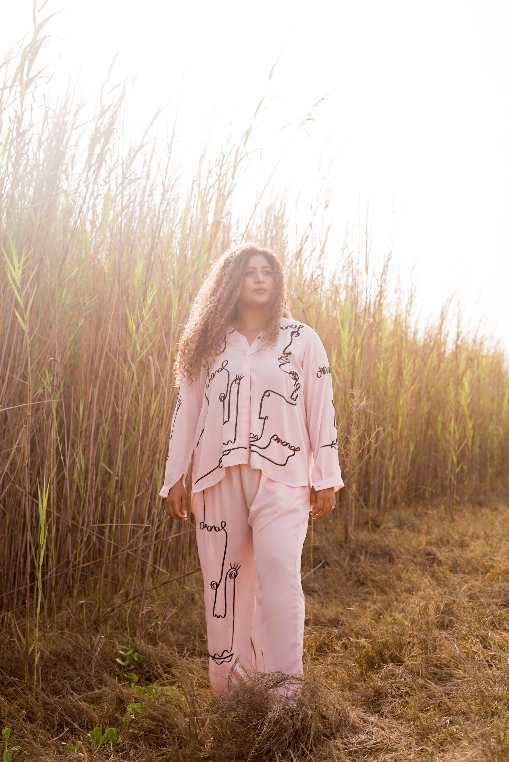 GET IN LINE CO-ORD SET- POWDER PINK