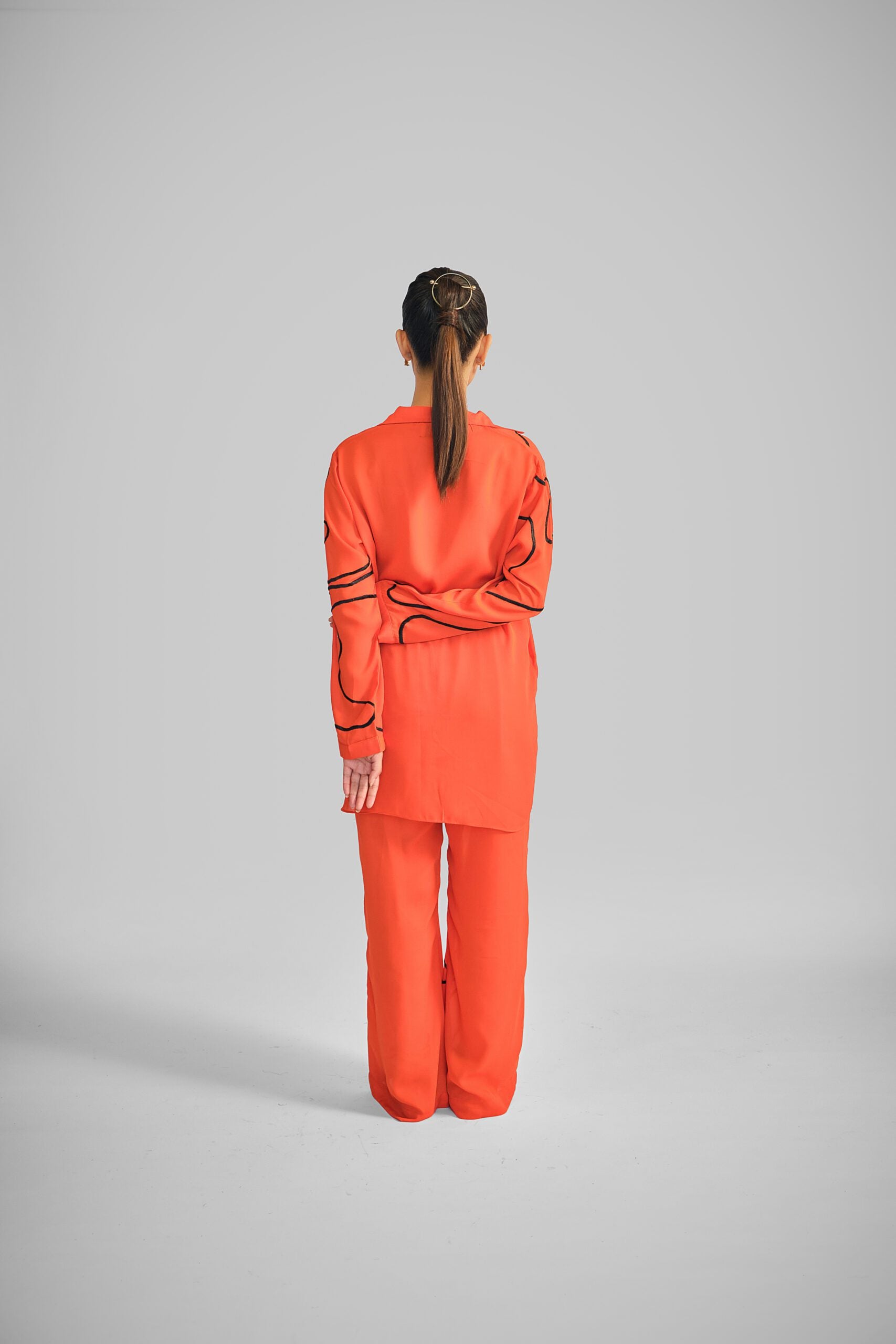 Get In Line Co-Ord Set- Orange