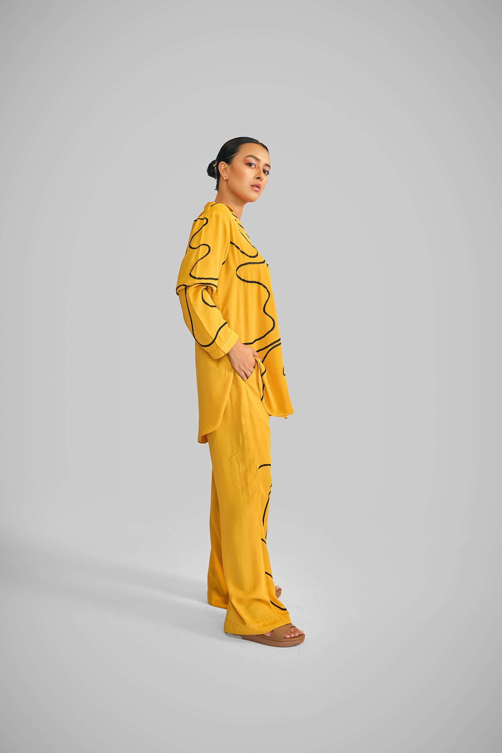 Get In Line Co-Ord Set- Mustard