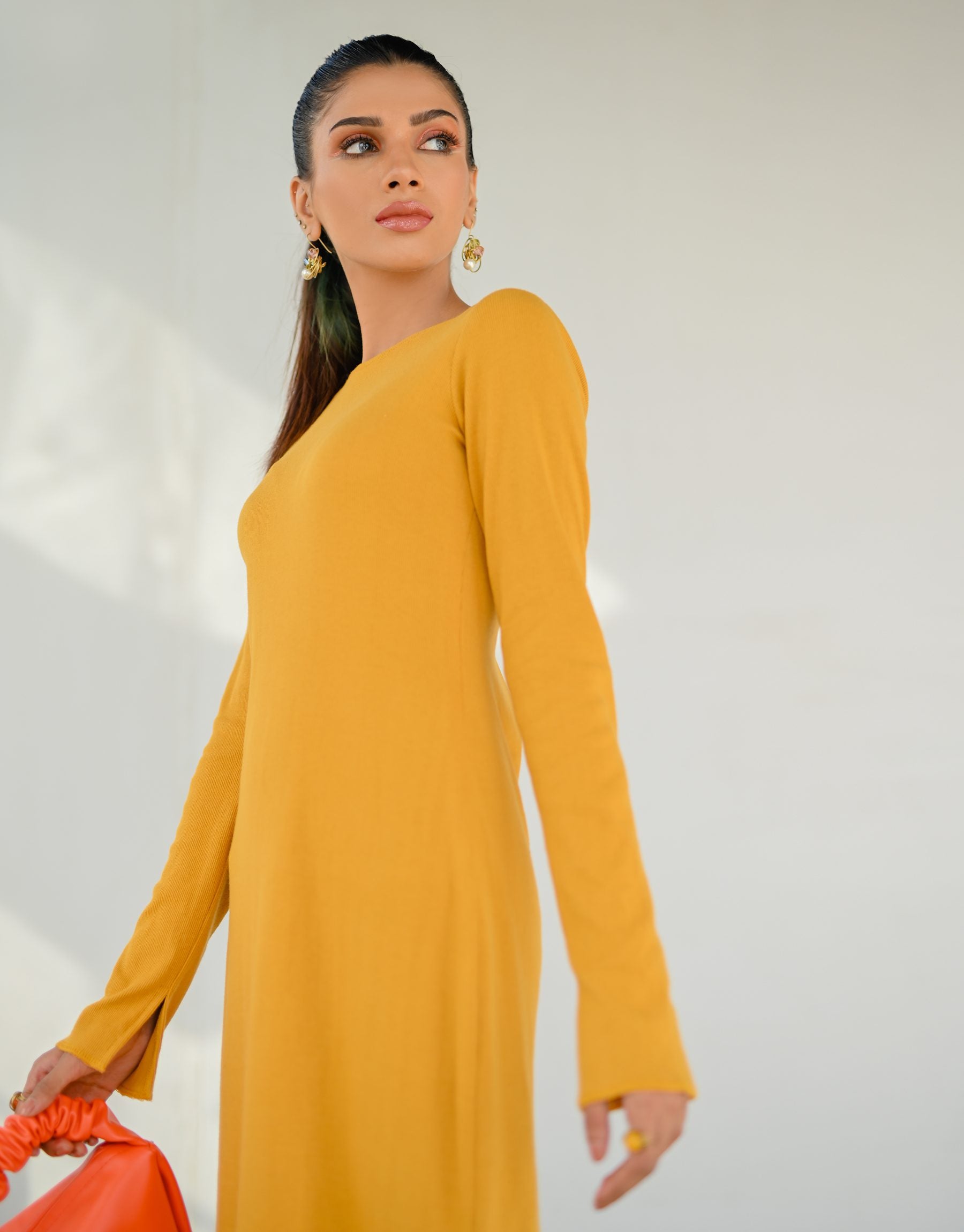 Mustard Knit Dress