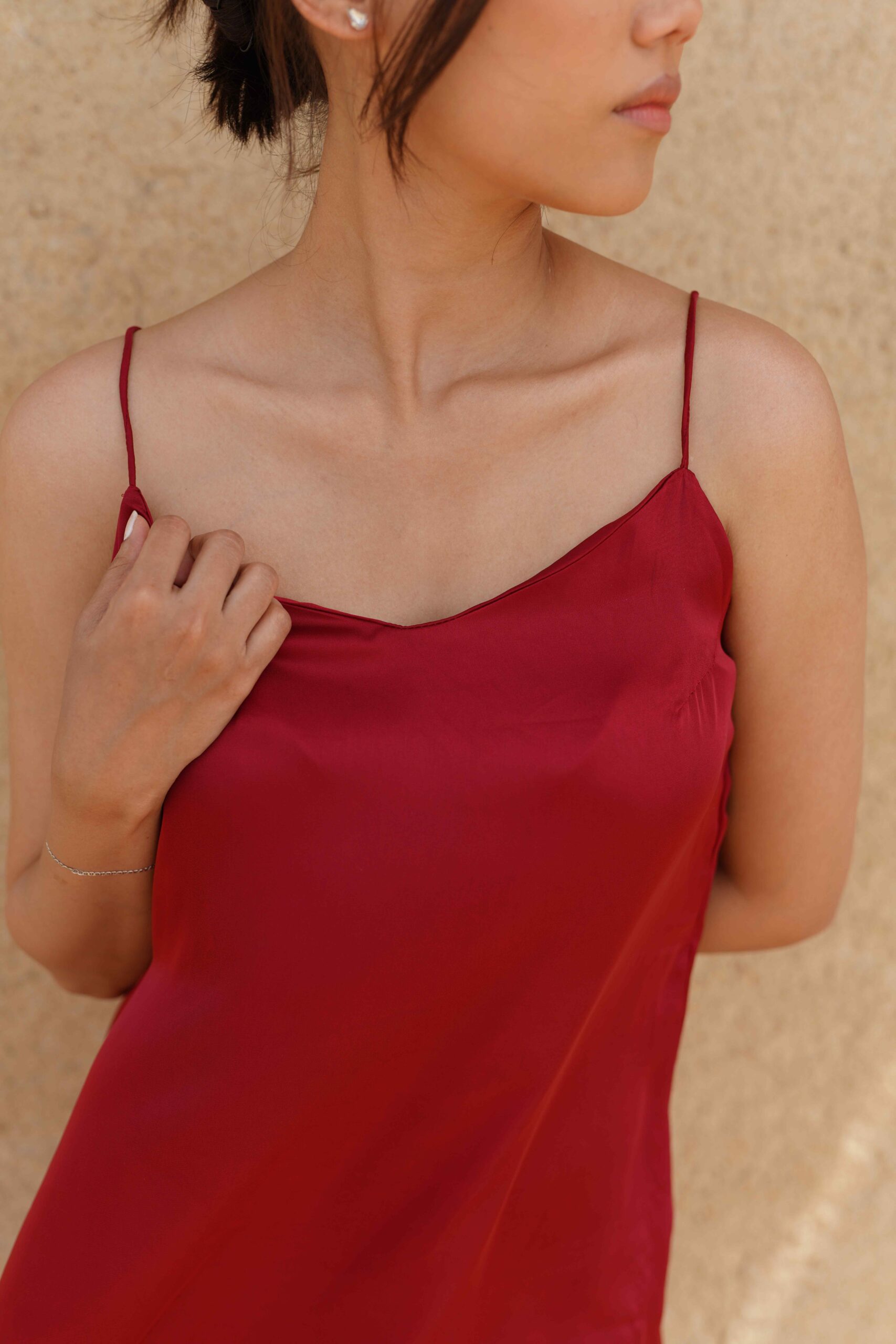 Crimson Slip Dress