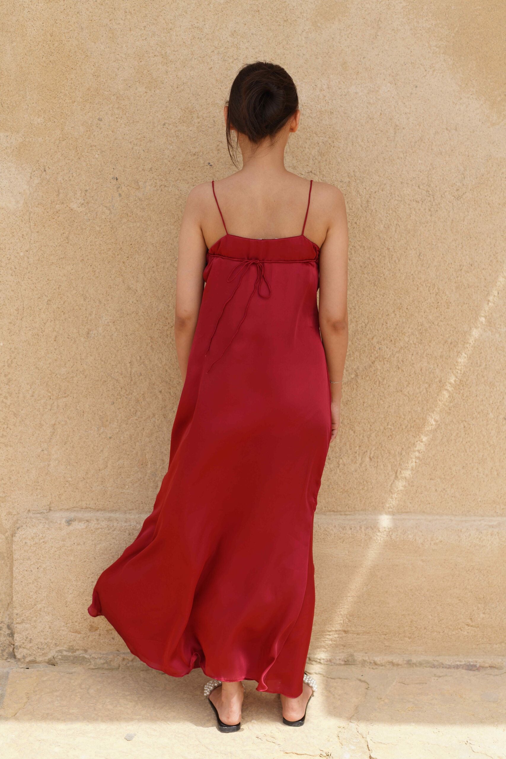 Crimson Slip Dress