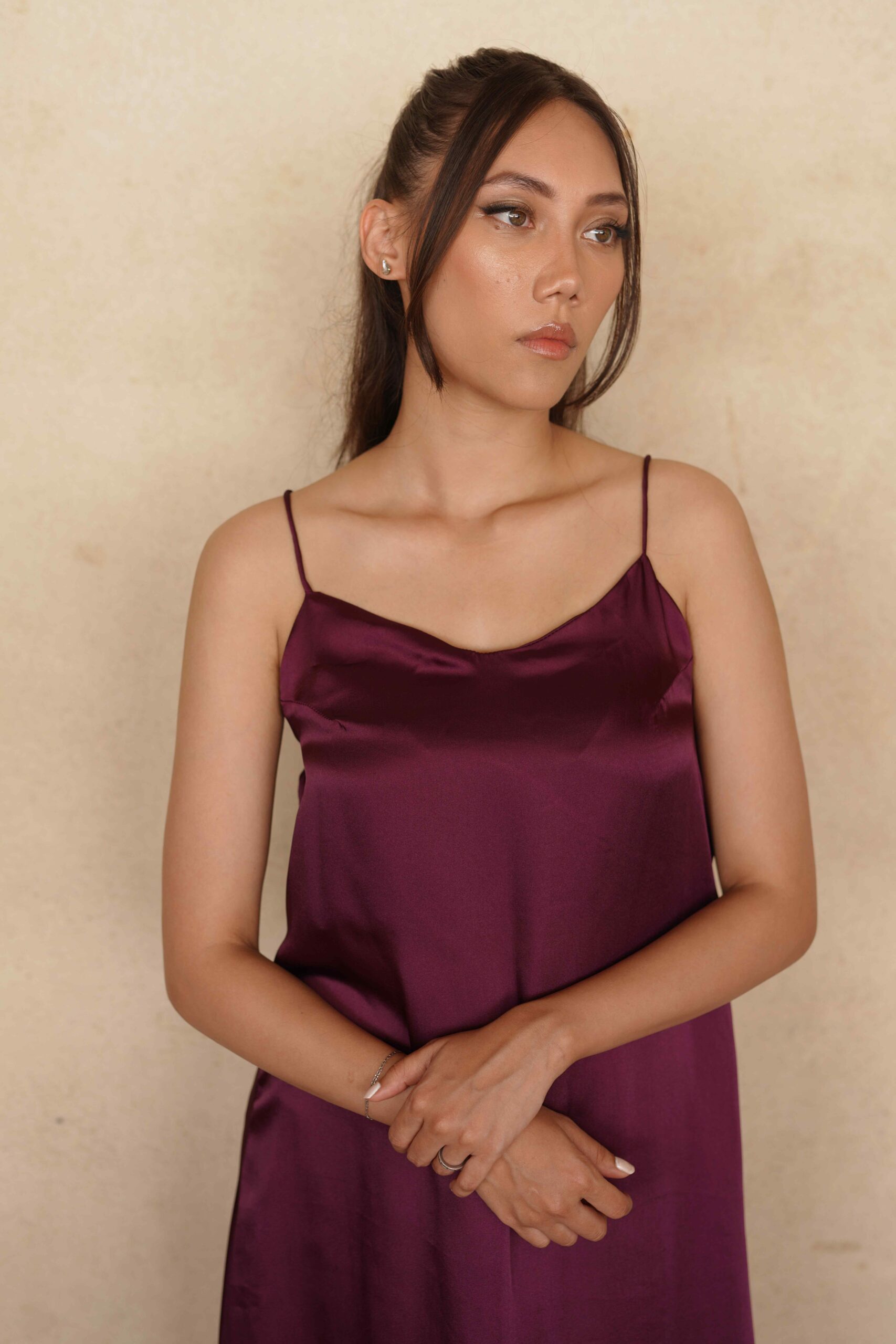 Plum Caspia Slip Dress