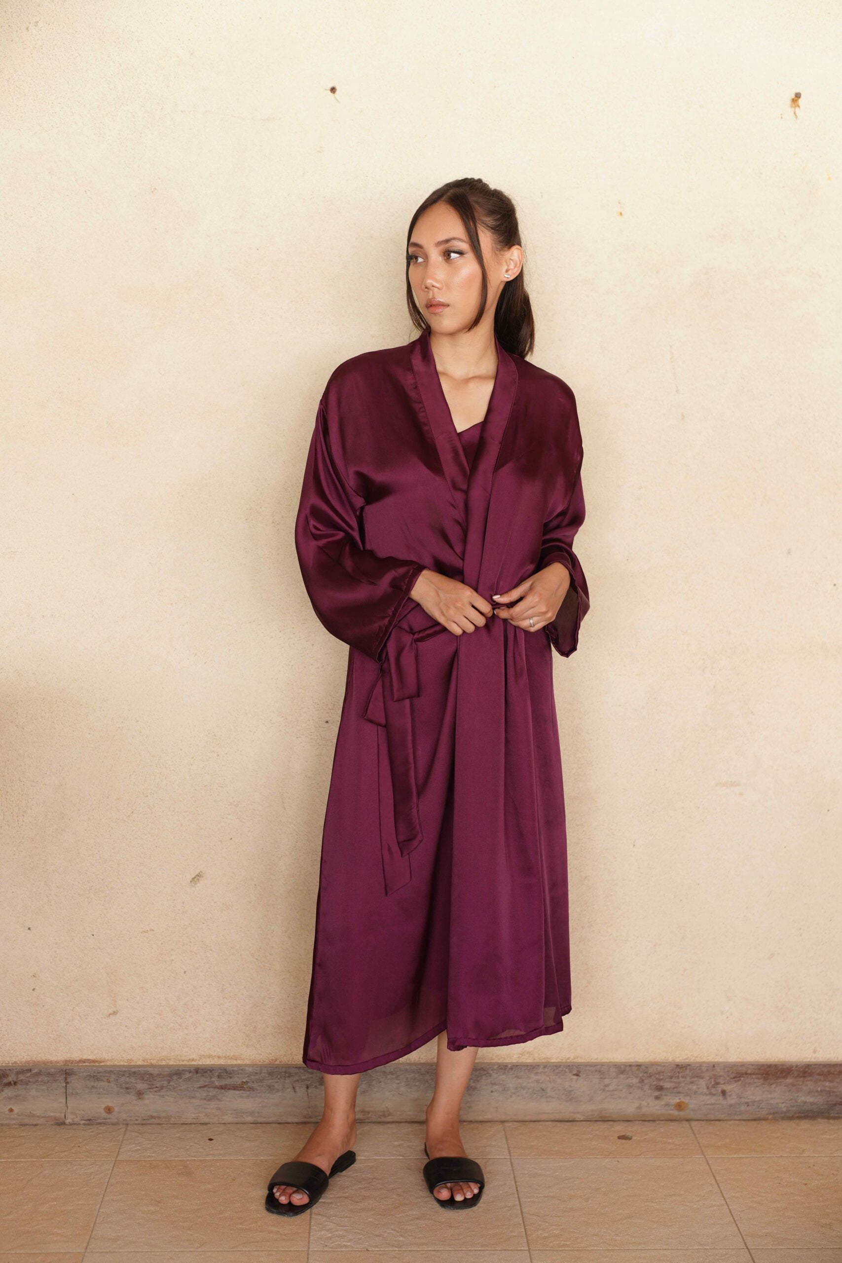 Plum Caspia Robe