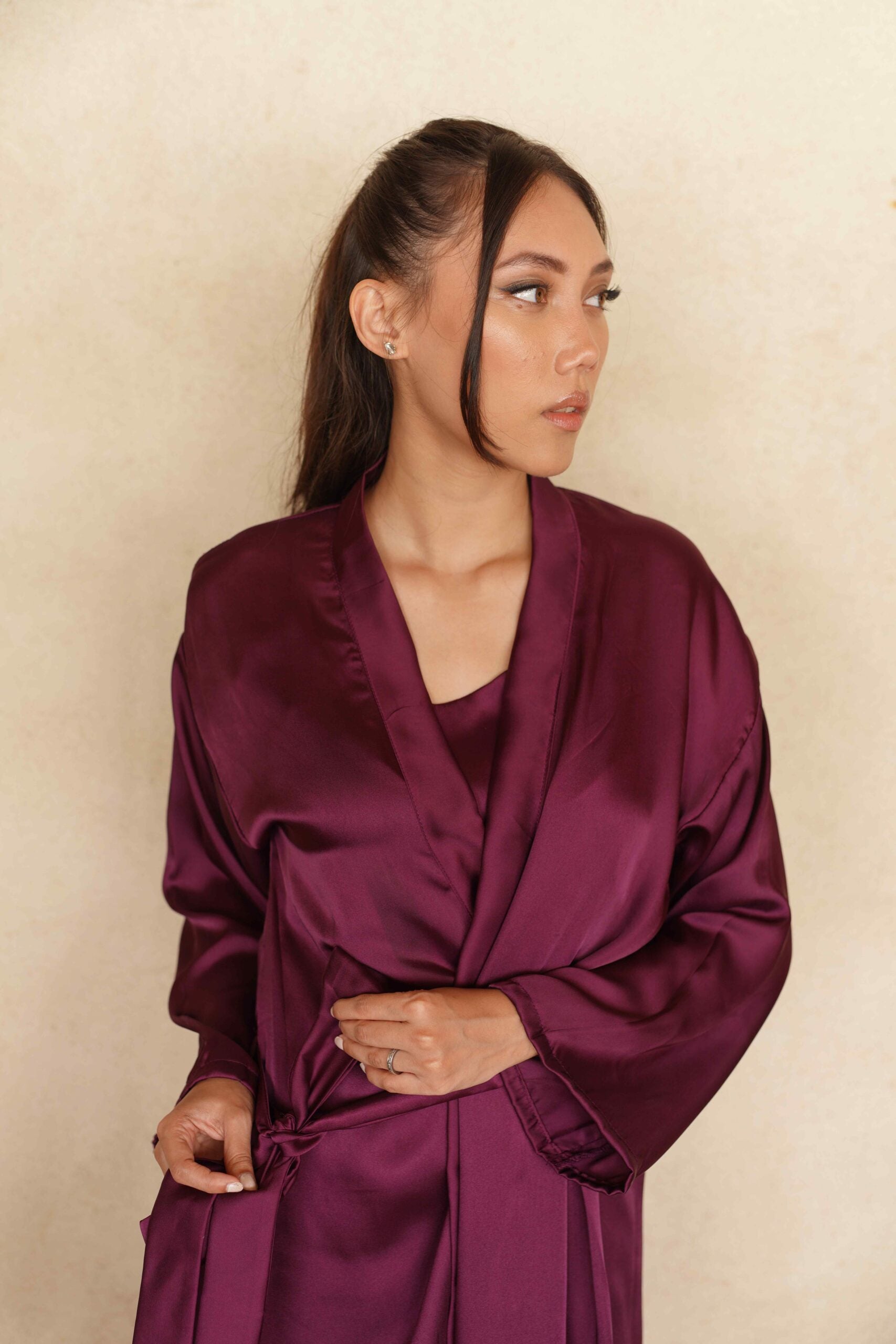 Plum Caspia Robe